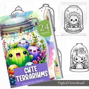 Kids & Adults Coloring Book For Procreate | Digital Download | Plant Lover Art | House Plant Coloring Book | Download Printable Pdf File