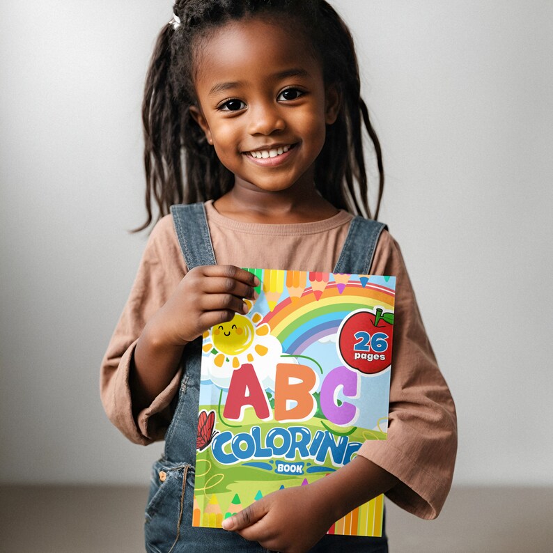 Printable ABC Coloring Book, Baby Alphabet Coloring Book, Babys First Coloring Book, ABC Book ...