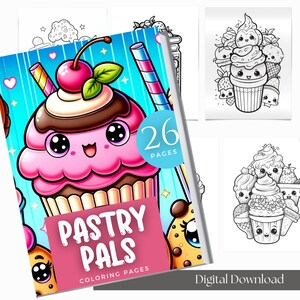 Druckbares Malbuch | Procreate Malvorlagen für Kinder | Kawaii Malbuch | Druckbare Malvorlagen | Sofort Download PDF