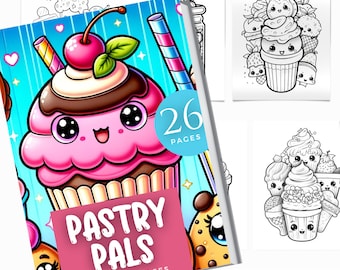 Druckbares Malbuch | Procreate Malvorlagen für Kinder | Kawaii Malbuch | Druckbare Malvorlagen | Sofort Download PDF
