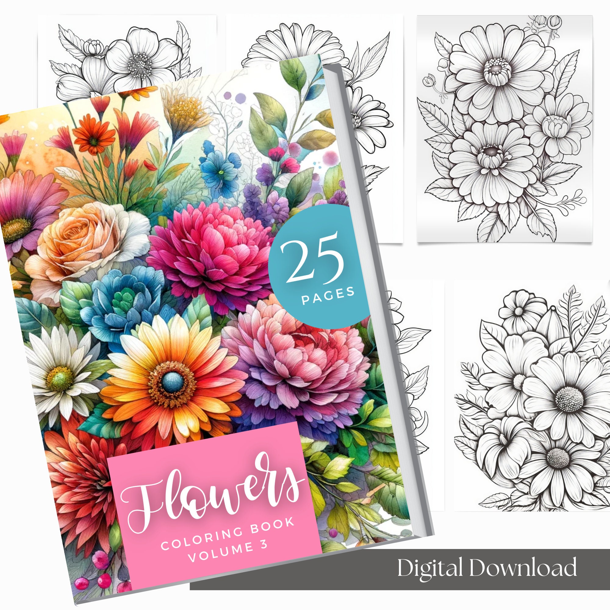 Adult Coloring Pages | Botanical Floral Plant Coloring Pages | Flower ...