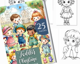 Druckbares Malbuch | Procreate Malvorlagen für Kinder | Malbuch für Kleinkinder | Druckbare Malvorlagen | Sofort Download PDF