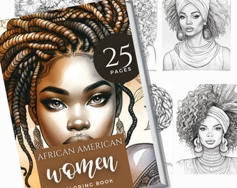 Black Women Fashion Coloring Book | Procreate Fashion Coloring | Fashion Coloring Pages | Floral Art | Digital Coloring Book, Printable Pdf