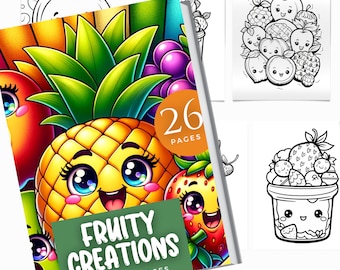 Druckbares Malbuch | Procreate Malvorlagen für Kinder | Kawaii Malbuch | Druckbare Malvorlagen | Sofort Download PDF