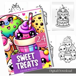 Druckbares Malbuch | Procreate Malvorlagen für Kinder | Kawaii Malbuch | Druckbare Malvorlagen | Sofort Download PDF