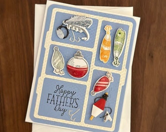 de pêche pour la fête des pères | Fait main | carte pour les papas | Cadeaux pour les amateurs de pêche
