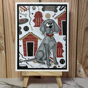 Dog House Handmade Card – Pet Lover Greeting Card – Blank Dog-Themed Card