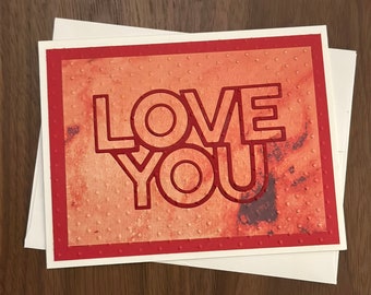 Liebe Dich Grußkarte | Handarbeit | Rohling | Valentinstag | Jubiläum | Geschenke für Sie