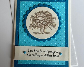 Sympathy Card | Handmade | Handcrafted | Prayers | Cards for Widows | Friendship | Tree of Life | Stamped