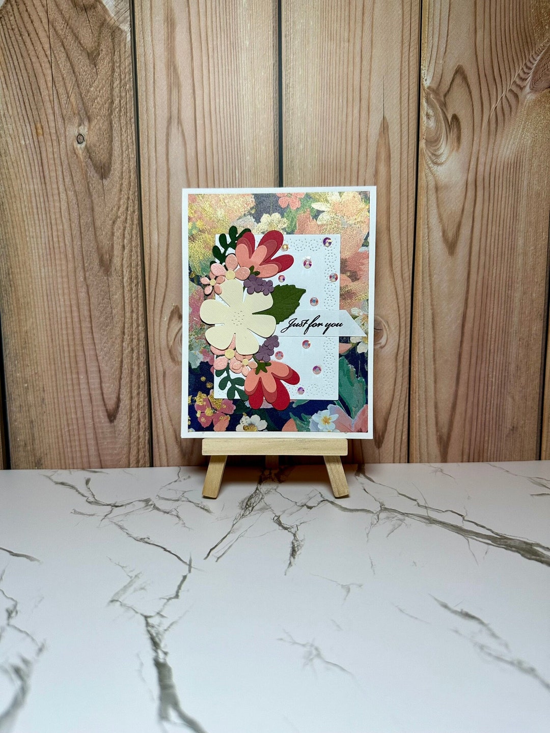 Just for You Flower Handmade Card | Delicate | Intricate | Floral ...