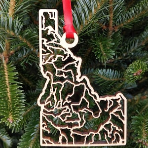 Wooden Idaho River System Ornament