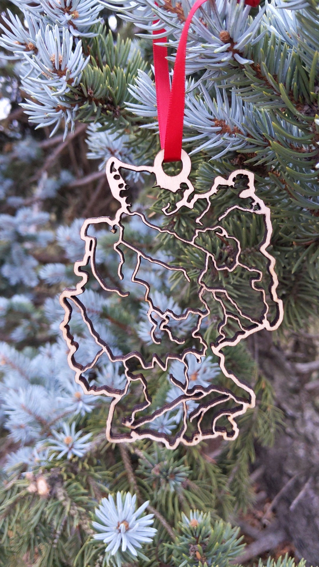Wooden Germany River System Ornament - Etsy