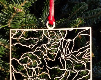 Wooden Colorado River System Ornament