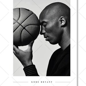 Zwart-wit foto's van historische momenten in de sport en de atleten die ze hebben gemaakt, Sportgeschiedenis Nordic Room Decor Kobe Bryant