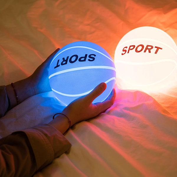 Glowing Basketball Night Light, 3D Color Changing Basketball Lamp for Room and House Decor