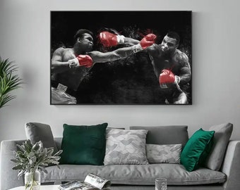 Mike Tyson vs Muhammed Ali Sports Poster