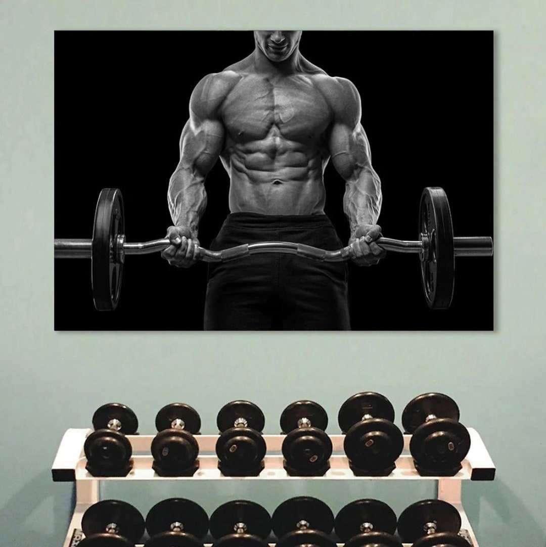 Gym Motivation Sports Poster Bedroom and Gym Canvas Art Gym Etsy