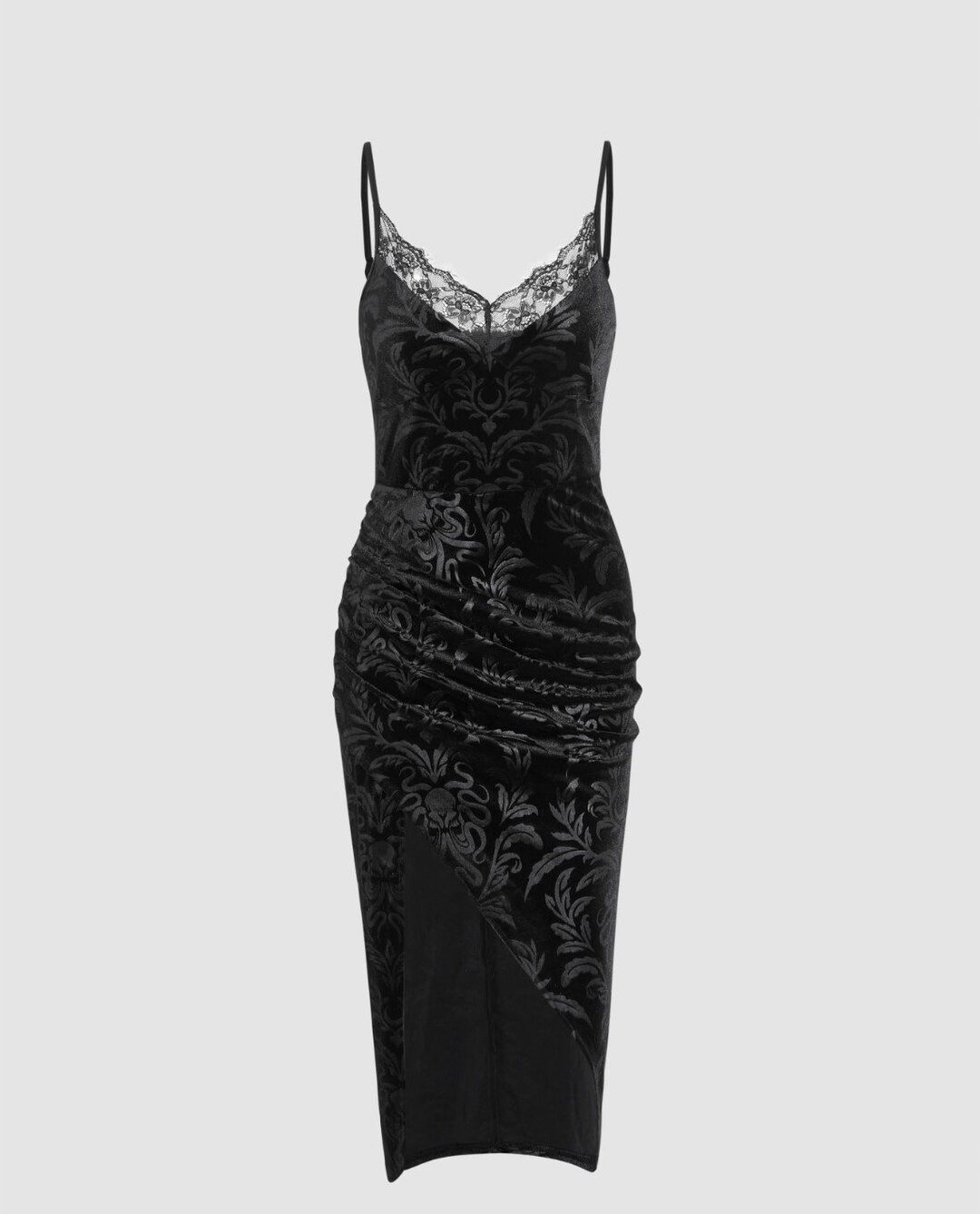 Romantic, Lace Trim, Jacquard, Velvet Valentine's Day Dress From Cider