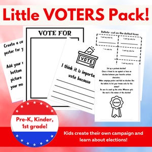 Kleines Wählerpaket! Lerne alles über Wahlen und bastle dein eigenes Wahlwerkzeug für Kindergartenkinder. Wahlkampfgestaltung Wahlzettel Schule
