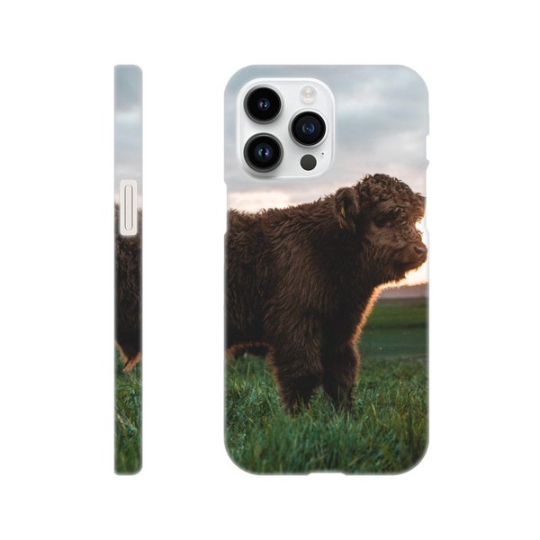 Phone case highland cattle phone case nature phone case outdoor phone case bovine calf iphone phone case apple samsung Slim case