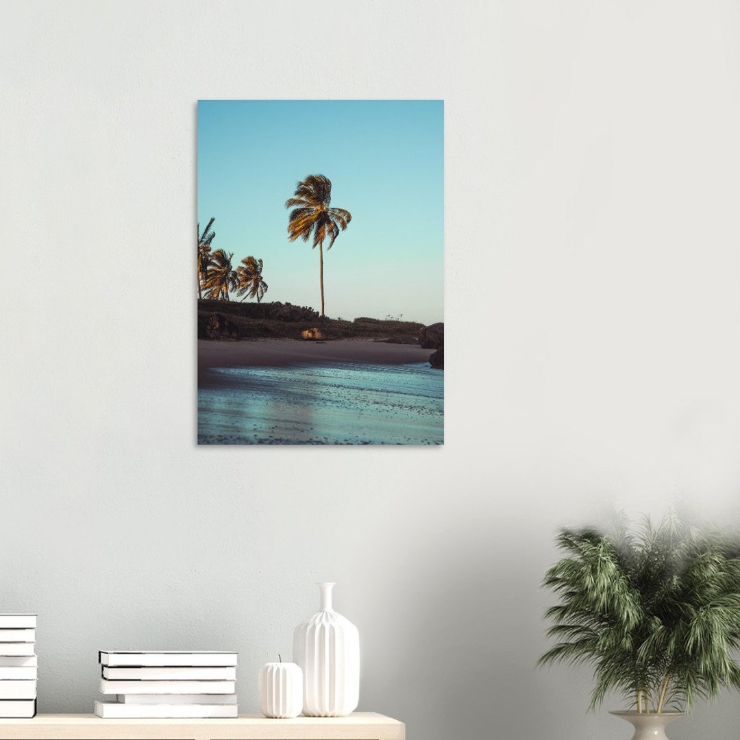 Poster Tropical Beach Palm Tree Wall Art Poster Living Room Etsy