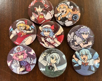 Touhou Project Button Pins