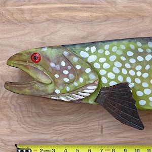 Lake Trout,MADE to ORDER, Fish Wall Art, Fish Carving, Wooden Fish, Painted Fish Sculpture