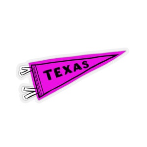 Pennant Flag Pink Texas Sticker