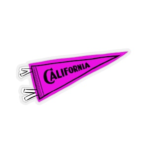 California Pennant Flag Pink Sticker