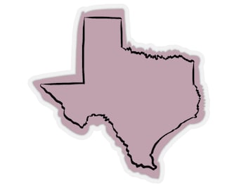 Texas Light Maroon Sticker