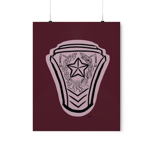 Aggie Ring Maroon Texas A&M University Premium Art Print