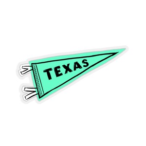 Pennant Flag Green Teal Texas Sticker