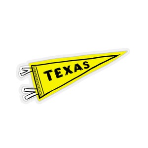 Pennant Flag Yellow Texas Sticker