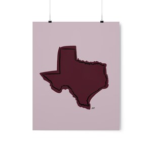Texas Maroon Premium Art Prints