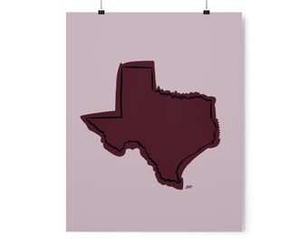 Impresiones artísticas premium de Texas Maroon