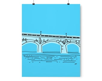 New Braunfels Bridge Texas Premium Art Print