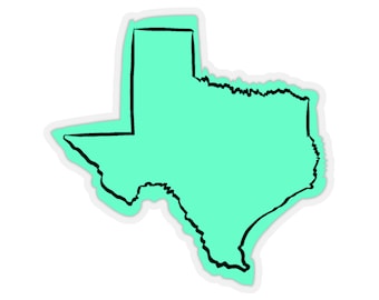 Texas Green Teal Sticker