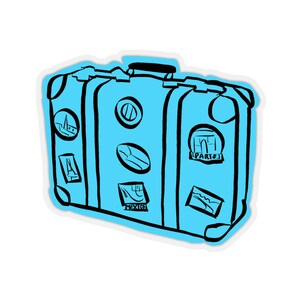 Vintage Suitcase Blue Sticker