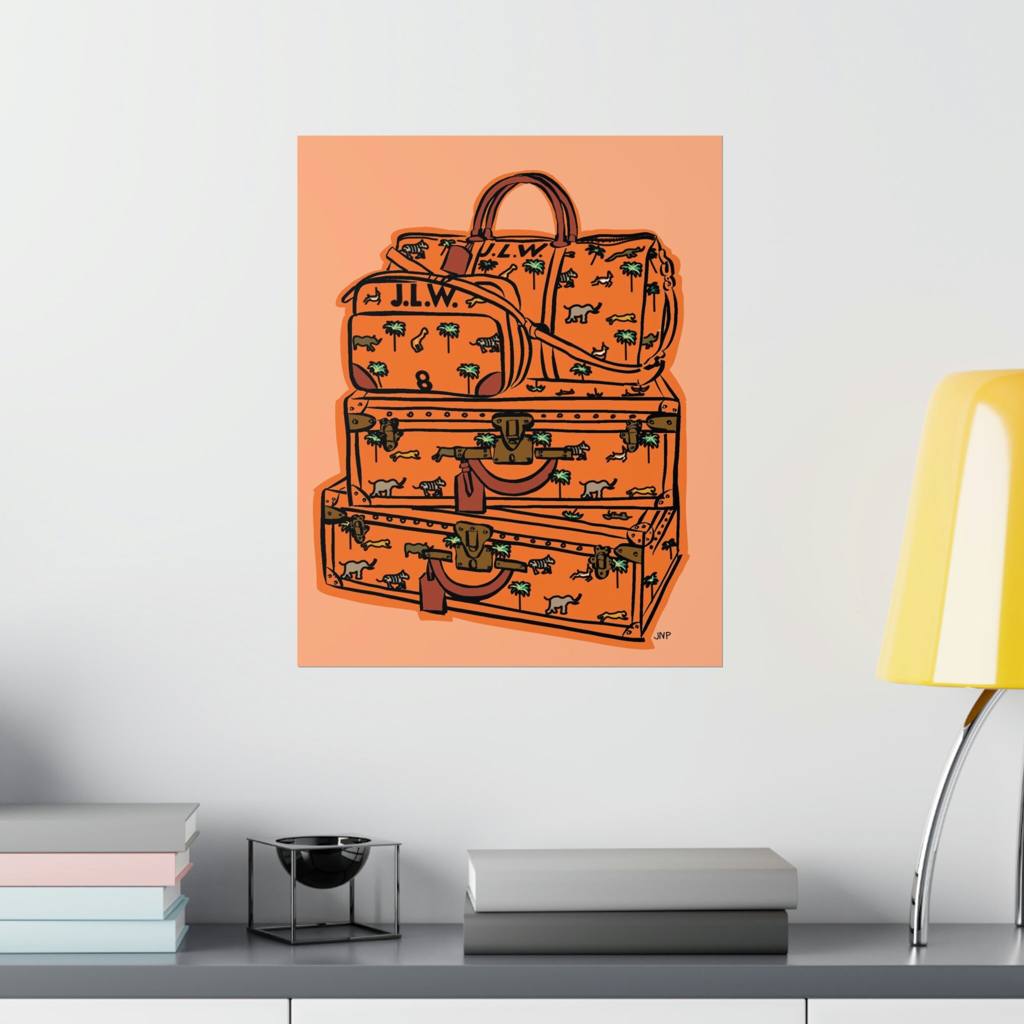 Darjeeling Limited Luggage Pattern Fan Art Mouse Pad for Sale by