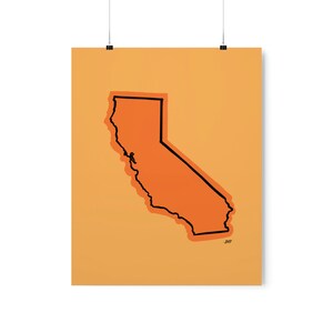 California Orange Premium Art Prints