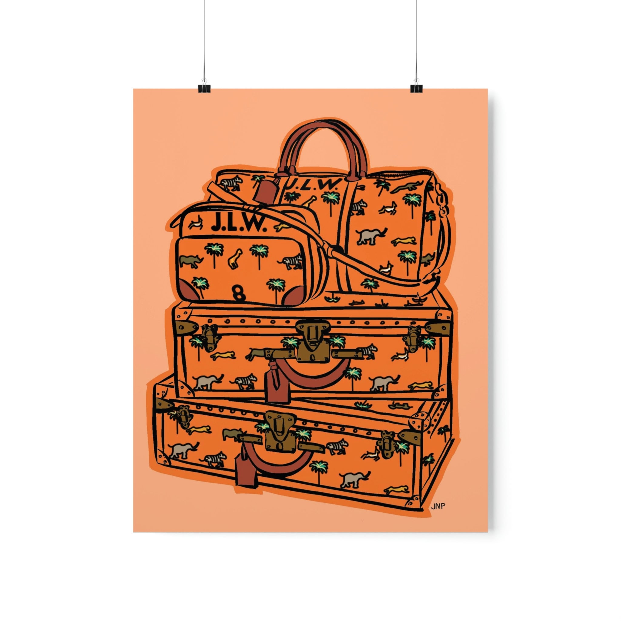 Darjeeling Limited Suitcases Premium Art Prints 