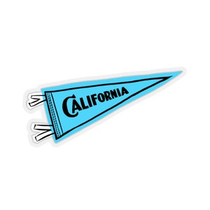 California Pennant Flag Blue Sticker