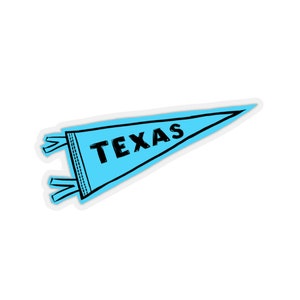 Pennant Flag Blue Texas Sticker