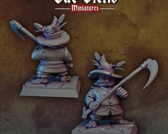 Halfling Farmer | Vae Victis Miniatures | 32mm Scale Resin Printed Tabletop RPG Figures for Tabletop Roleplaying or Wargaming
