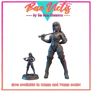 Devil Hunter Mistress | Bae Victis | Vae Victis Miniatures | 32mm Scale Resin Printed Tabletop RPG Figures for Tabletop RPG&#39;s or Wargaming