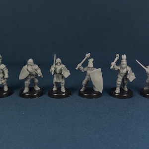 Knight Set | Vae Victis Miniatures | 32mm Scale | Resin Printed Tabletop RPG Figures | DND | 5E