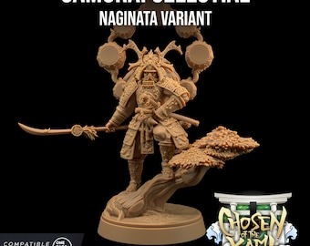 Samurai Celestial | Dragon Trappers Lodge | Chosen Of The Kami | 32mm Scale Resin Printed Tabletop RPG Figure For DND