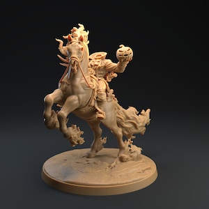 Nightmare Rider | Dragon Trappers Lodge | Headless Horseman | One Page Rules | 32mm | Resin Printed Tabletop RPG Figures | DND | Halloween