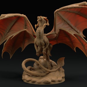 Zephys | Dragon Trappers Lodge | Draconic Tyrant | Wind Dragon | 32mm Scale Resin Printed Tabletop RPG Figure For DND 5E