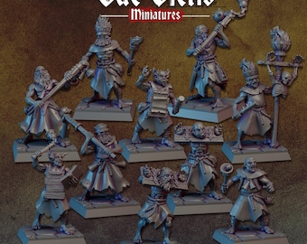 Flagellants Set | Vae Victis Miniatures | 32mm Scale Resin Printed Tabletop RPG Figures for Tabletop Roleplaying or Wargaming